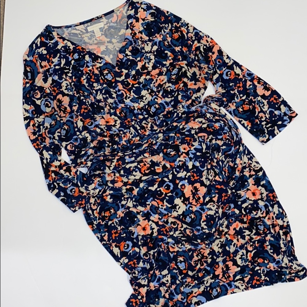 🌿 Charter Club Floral Faux Wrap Dress